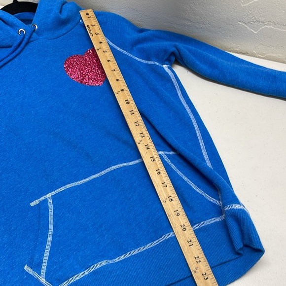 Love pink Victoria Secret set hoodie M pants S Blue & pink glitter bling heart - Picture 9 of 15